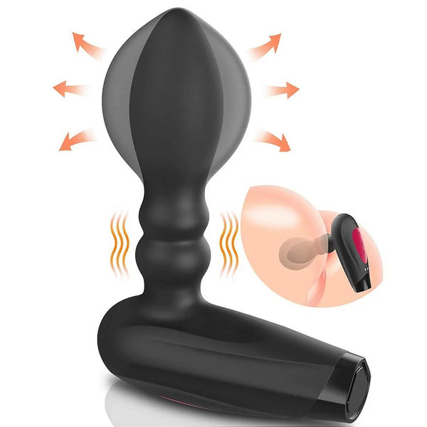 Wireless Remote Control Inflatable Expansion Vibrator For Adult