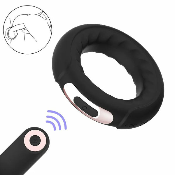 Vibrator Vibrating Penis Ring for Clitoral Stimulation, Remote Control Clitoris Stimulator Massager