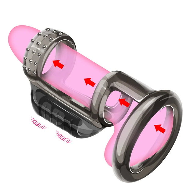 Penis Vibrating Cock Ring G Spot Vibrator Male Delay Ejaculation Ring
